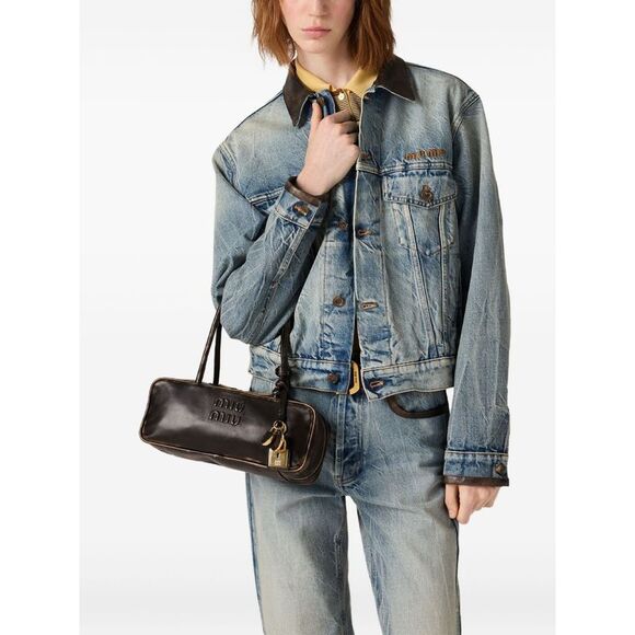 Miu Miu Women Beau Small Leather Handbag - Picture 3 of 5